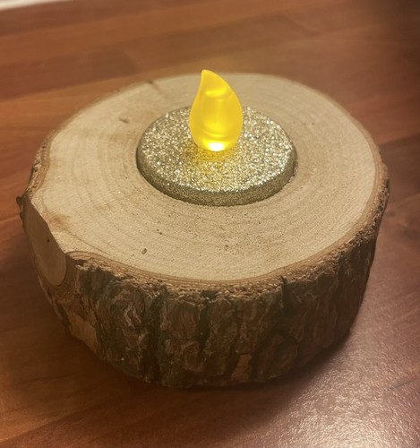 Wooden rustic tea light - 5, x