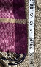 Long Warm Ladies Scarf Joules Burgundy Black White Check Xmas gift