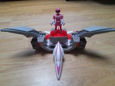 Imaginext Power Rangers Pterodactyl Ptera Zord Pink Ranger Action Figure