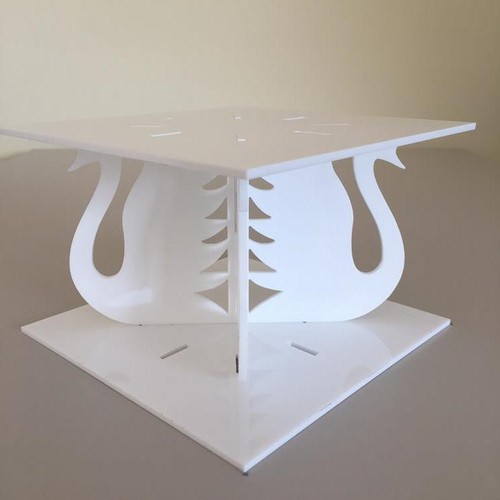 Swans square cake - swans,
