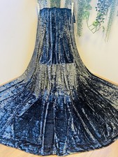 Charcoal Grey Crushed Velvet