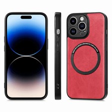 Leather Mag safe Hybrid Case