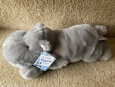 AURORA FLOPSIES COLLECTION PLUSH BEANIE HOWIE HIPPO 13” SOFT CUDDLY TOY WITH TAG
