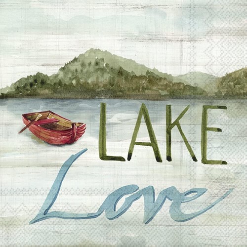 Ihr lake love printed green - lake,