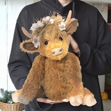 2025 Cuddly Living Nature Highland Cow Soft Toy Stuffed Teddy Plush Doll Kids
