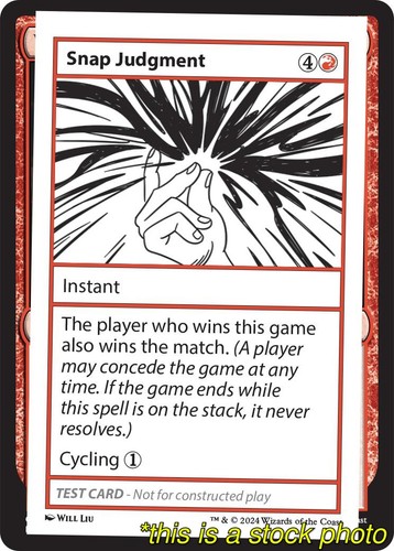 Magic snap judgment - judgment, mystery