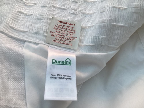 White curtain pair dunelm - white,