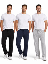 Mens Open Hem Joggers Fleece