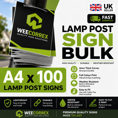 4mm correx 100 sign - 4mm, x