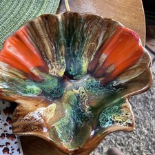 Vallauris ceramic scallop bowl