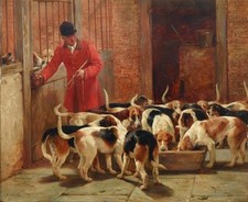 Antique Beagles Before Hunt