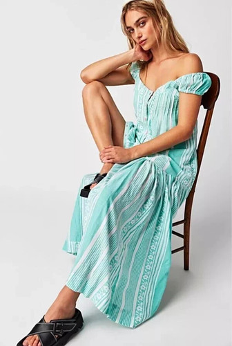Free people green white - free,