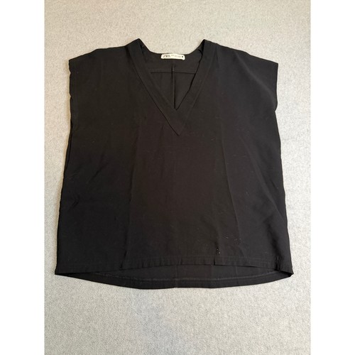 Zara womens black - v-neck, cap