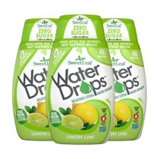 SweetLeaf Water Drops Lemon Lime 48ml - Pack of 3 - Free 24h Delivery