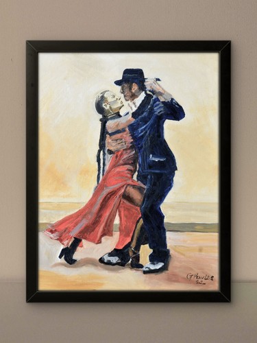 Tango dancers painting - tango,
