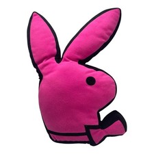 Playboy Bunny Plush Cushion Pillow Hot Pink 2008 Retro Fashion Rabbit 53 x 27cm 