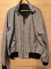 Mens Grey Check Harrington