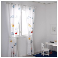 Ikea Kids white Curtains Semi