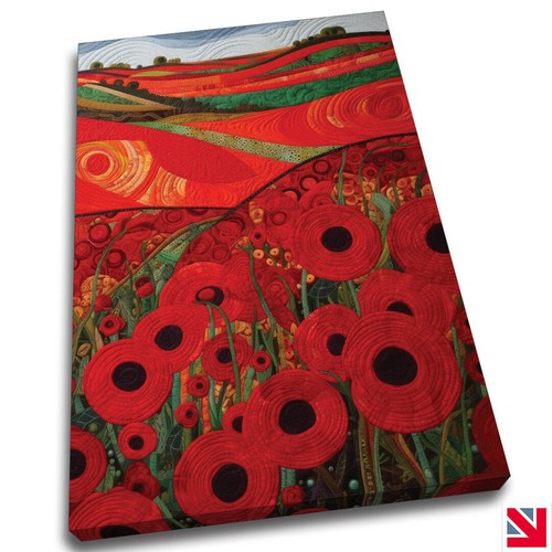 Artistic red poppy field - poppy,