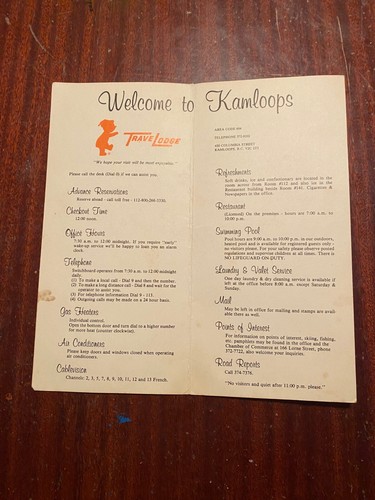 Travelodge guest services menu - guest,