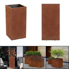 Tall Rust Cube Metal Garden
