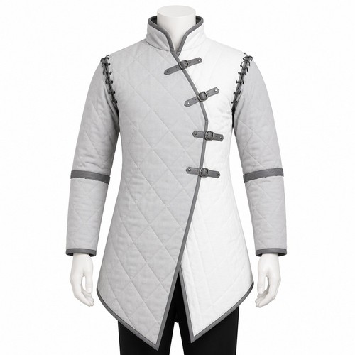 Medieval white quilted - white,