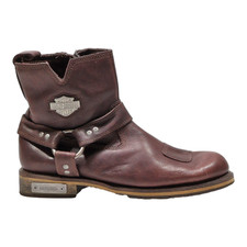 HARLEY DAVIDSON Ankle Boots Brown Leather Mens UK 7