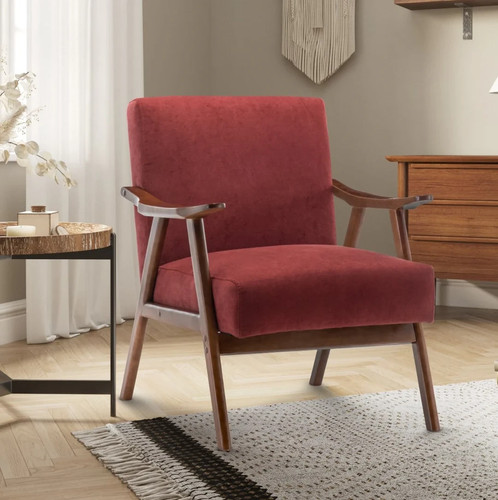 Burgundy selma accent chair - selma,