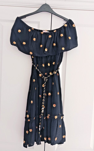Bardot style party dress - dress, black