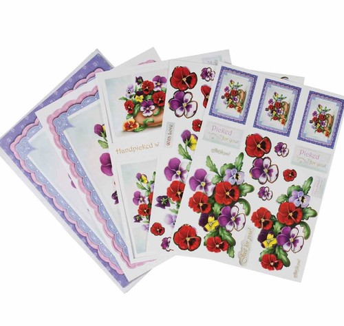 Papermania potted pansies - potted,