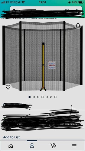 Trampoline net 8ft - trampoline,