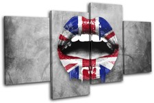 Union Jack Lips Grunge Fashion