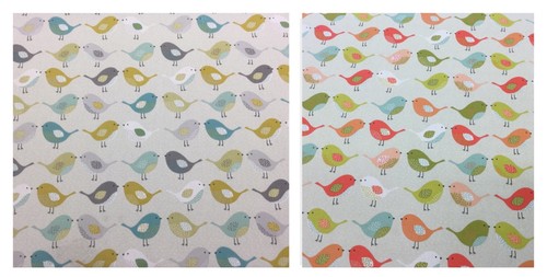 Fryetts birds ocre and multi - and,