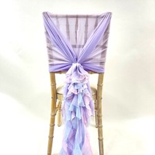 CHIFFON HOODS WITH RUFFLES UNICORN CHAIR COVER  DECOR WEDDING SPECIAL EVENTS