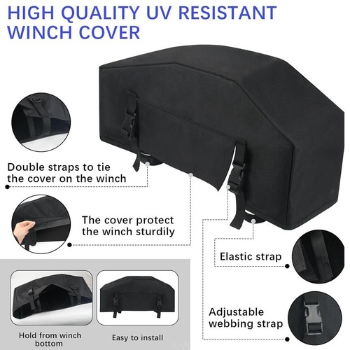 Car winch cover black - car,