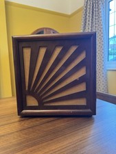 A 1930's Ormond wooden cased loudspeakers in rising sun fret cut cast