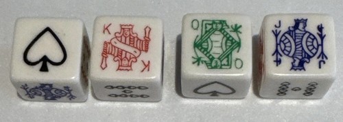 Set vintage poker dice - set,