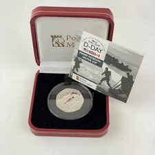 2019 75th Anniversary Of D-Day Proof Fifty Pence 50p Gibraltar Cased With COA