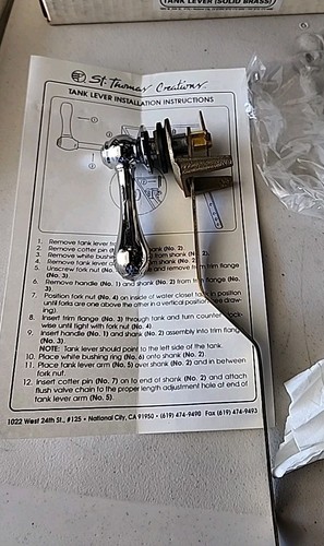 Thomas tank lever polished - st,