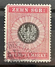 1862 German Revenue Stamp 10