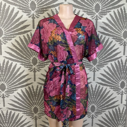 Vtg floral mesh robe - mesh,