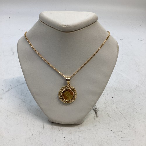 Gold necklace with 20 - 18", 1/20