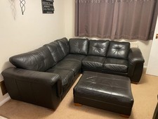 Leather Corner Unit And Settee