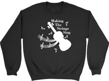 Violin Player Kids Sweatshirt Making the Strings Sing Boys Girls Gift Jumper