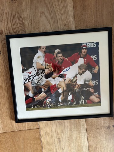 Signed england rugby photo - signed,