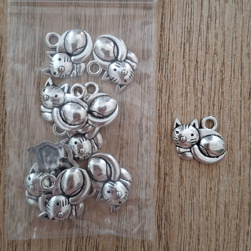 Tibetan silver metal cat - tibetan,