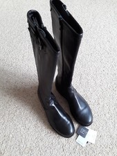 Sainsbury's TU black leather knee length boots size 5