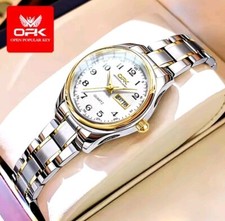 Ladies Luxury Wristwatch Waterproof Stainless Steel Elegant Quartz Watch Boxed