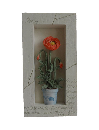 Poppy ceramic hanging - 3d,