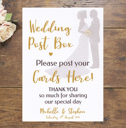 Personalised wedding post - wedding,